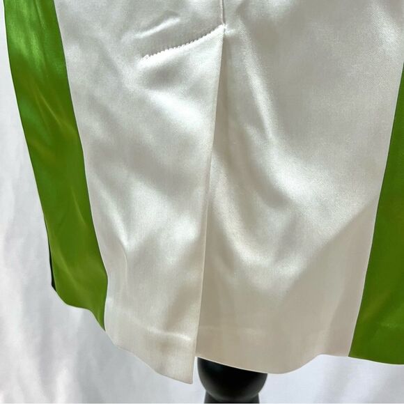 Jax black white and green color block strapless satin dress size 6 - Picture 5 of 8